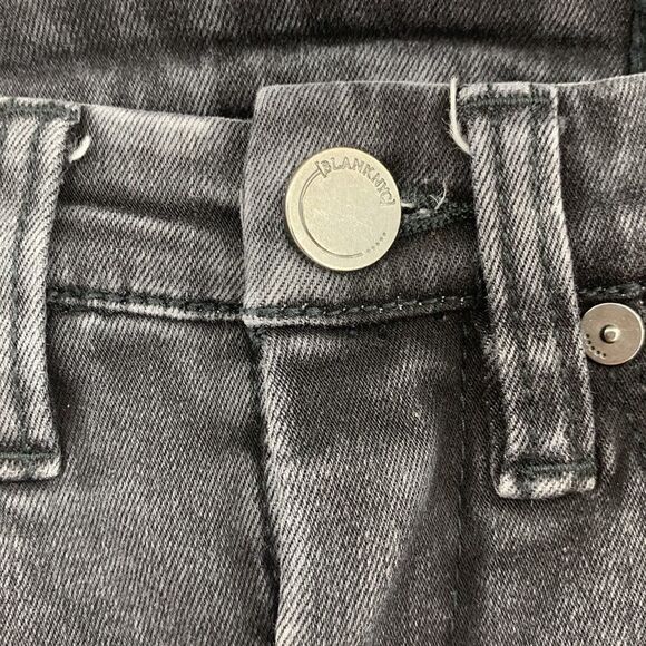 BlankNYC Skinny Black Raw Hem Jeans Sz‎ 24 - Picture 5 of 6